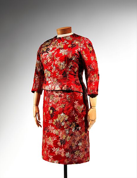 Evening ensemble, House of Balenciaga (French, founded 1937), silk, French 