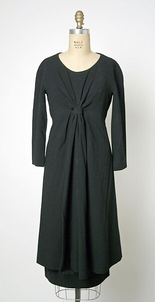 Dress, House of Balenciaga (French, founded 1937), wool, French 