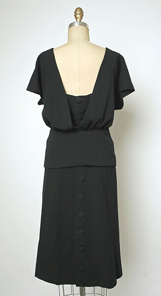 Cocktail dress, House of Balenciaga (French, founded 1937), wool, French