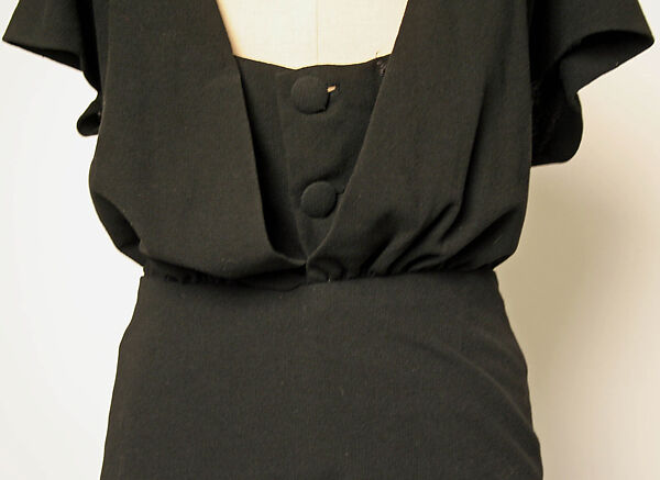 Cocktail dress, House of Balenciaga (French, founded 1937), wool, French