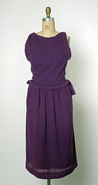 Dress, House of Balenciaga (French, founded 1937), wool, French 