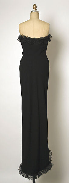 Evening dress, Attributed to House of Balenciaga (French, founded 1937), wool, silk, cotton, French