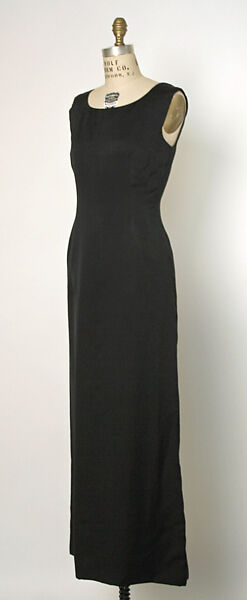 Evening ensemble, House of Balenciaga (French, founded 1937), silk, nylon (probably), French