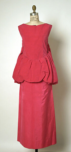 Evening dress, silk, French 