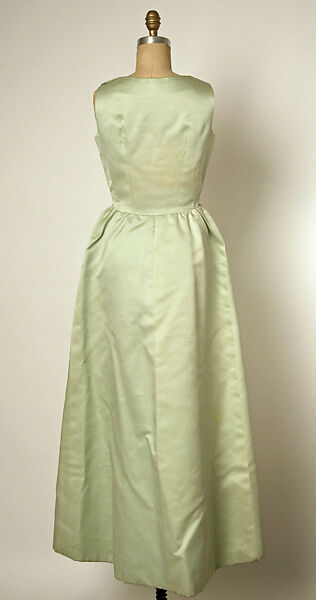 Evening dress, House of Balenciaga (French, founded 1937), silk, feathers, French