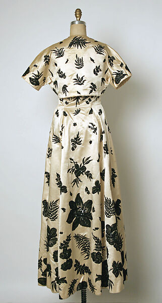 Evening ensemble, House of Balenciaga (French, founded 1937), silk, French