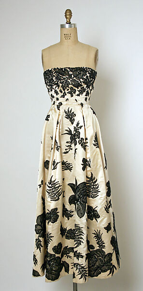 Evening ensemble, House of Balenciaga (French, founded 1937), silk, French
