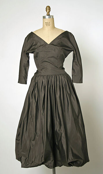 Cocktail dress, House of Balenciaga (French, founded 1937), silk, French 