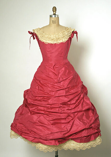 Ball gown, House of Balenciaga (French, founded 1937), silk, cotton, metal, French 
