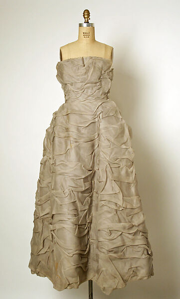 Evening dress, House of Balenciaga (French, founded 1937), silk, French 