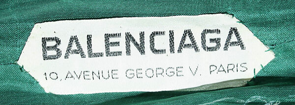 Evening ensemble, House of Balenciaga (French, founded 1937), cotton, silk, synthetic fiber, French