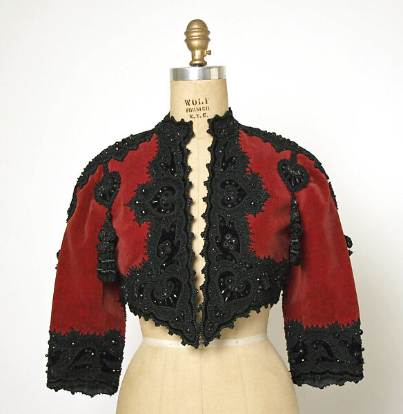 Evening bolero, House of Balenciaga (French, founded 1937), silk, cotton, wool, beading, French 