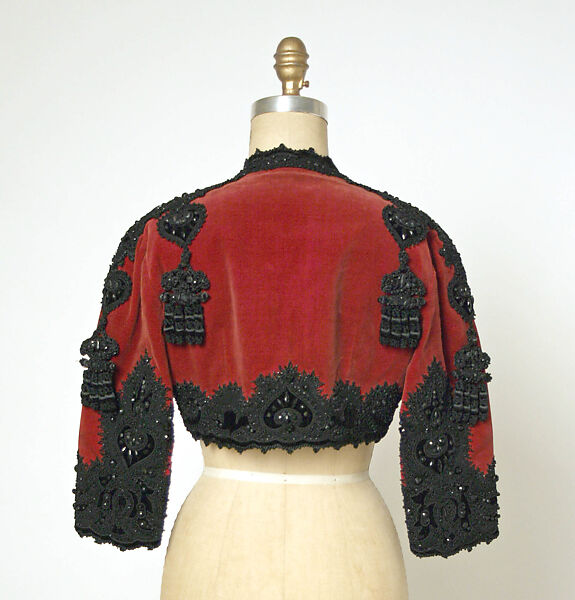 Evening bolero, House of Balenciaga (French, founded 1937), silk, cotton, wool, beading, French