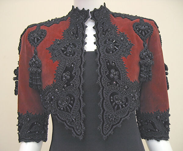 Evening bolero, House of Balenciaga (French, founded 1937), silk, cotton, wool, beading, French