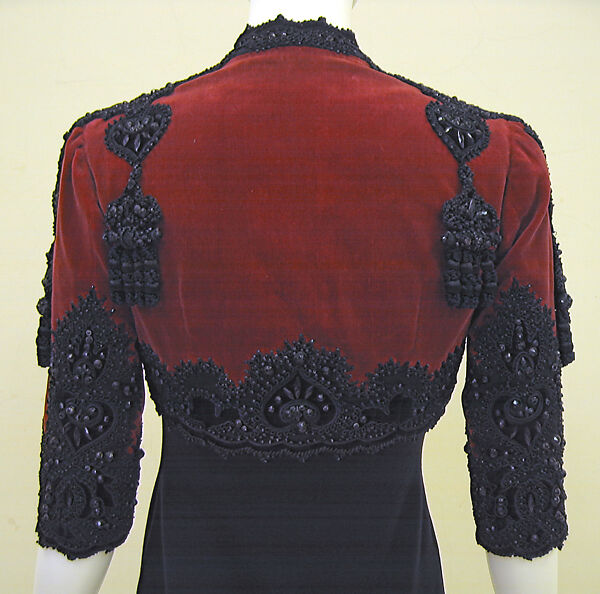 Evening bolero, House of Balenciaga (French, founded 1937), silk, cotton, wool, beading, French