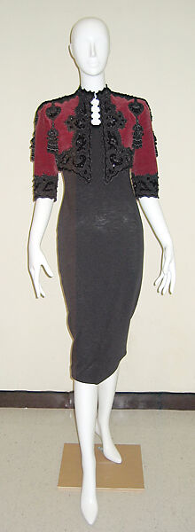 Evening bolero, House of Balenciaga (French, founded 1937), silk, cotton, wool, beading, French