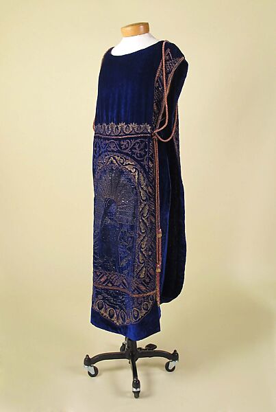 Evening dress, Callot Soeurs (French, active 1895–1937), silk, glass, metallic threads, plastic (cellophane), French