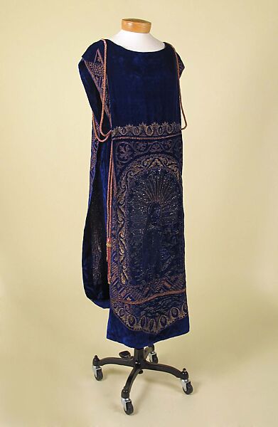 Evening dress, Callot Soeurs (French, active 1895–1937), silk, glass, metallic threads, plastic (cellophane), French
