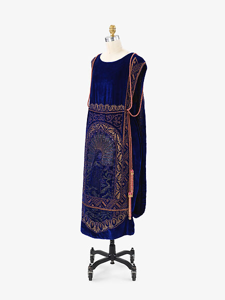 Evening dress, Callot Soeurs (French, active 1895–1937), silk, glass, metallic threads, plastic (cellophane), French