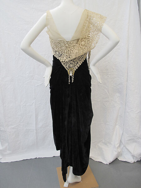 Evening dress, Callot Soeurs (French, active 1895–1937), silk, cotton, metal, glass, French