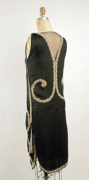Evening dress, Callot Soeurs (French, active 1895–1937), silk, metallic thread, glass, French