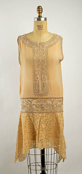 Dance dress, Callot Soeurs (French, active 1895–1937), silk, cotton, metallic thread, glass, French 