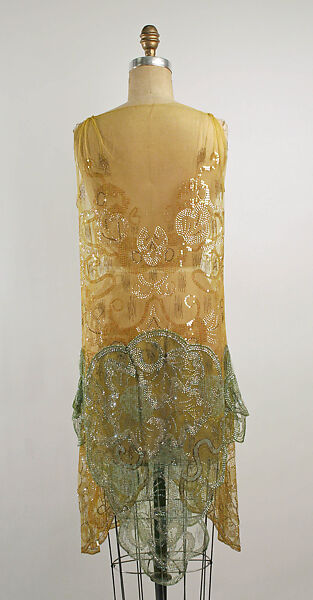 Evening dress, Callot Soeurs (French, active 1895–1937), cotton, plastic, metallic thread, French
