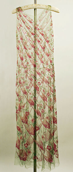 Evening dress, Callot Soeurs (French, active 1895–1937), silk, cotton, plastic, French