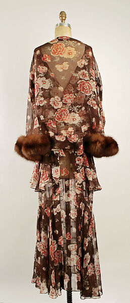 Ensemble, House of Patou (French, founded 1914), silk, fur, French