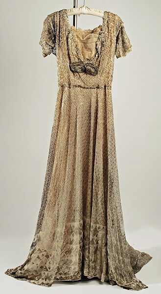 Ball gown, Callot Soeurs (French, active 1895–1937), silk, metal thread, French 