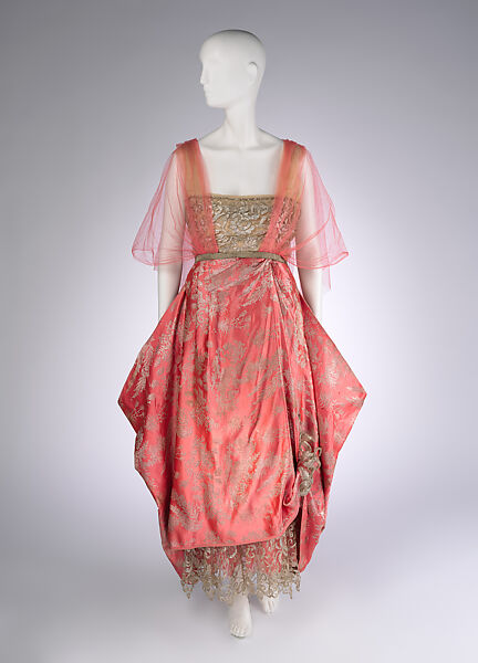 Evening dress, Callot Soeurs (French, active 1895–1937), silk, metallic, French 