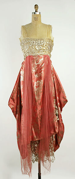 Evening dress, Callot Soeurs (French, active 1895–1937), silk, metallic, French
