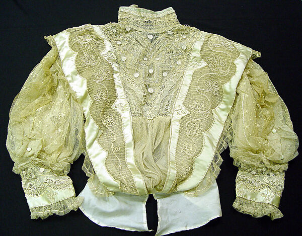 Blouse, cotton, silk, American or European