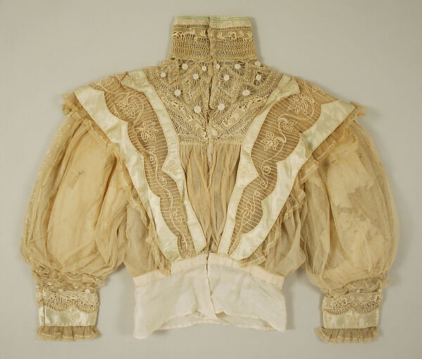 Blouse, cotton, silk, American or European