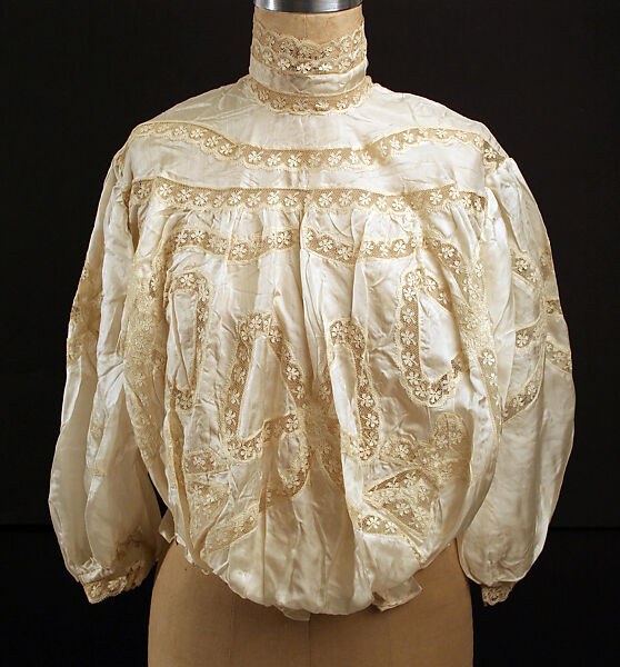 Blouse, silk, cotton, American 