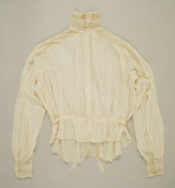 Blouse, silk, cotton, American