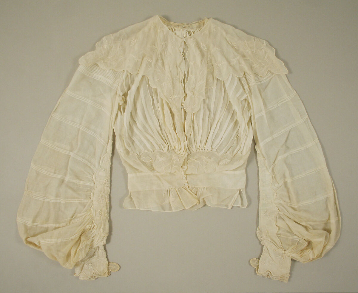 Blouse, cotton, probably American 