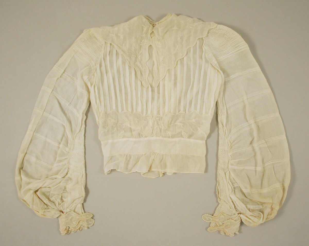 Blouse, cotton, probably American