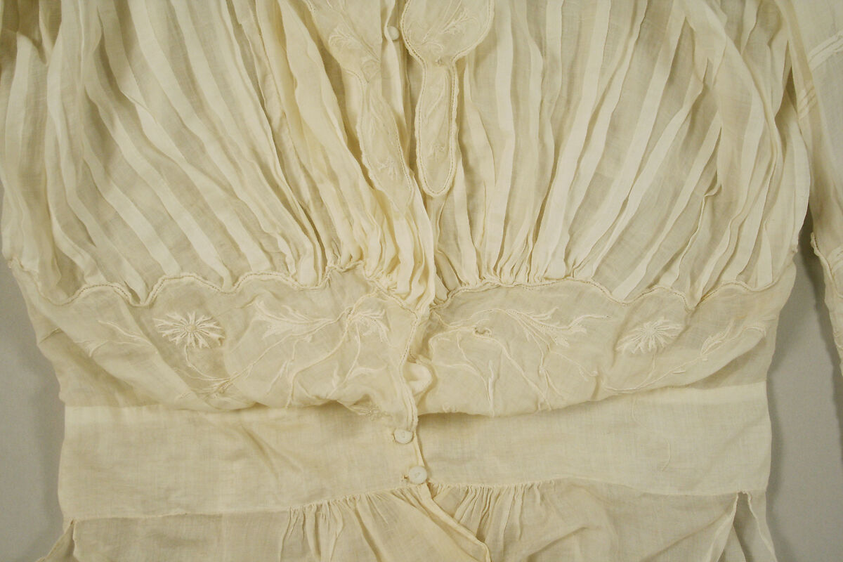 Blouse, cotton, probably American