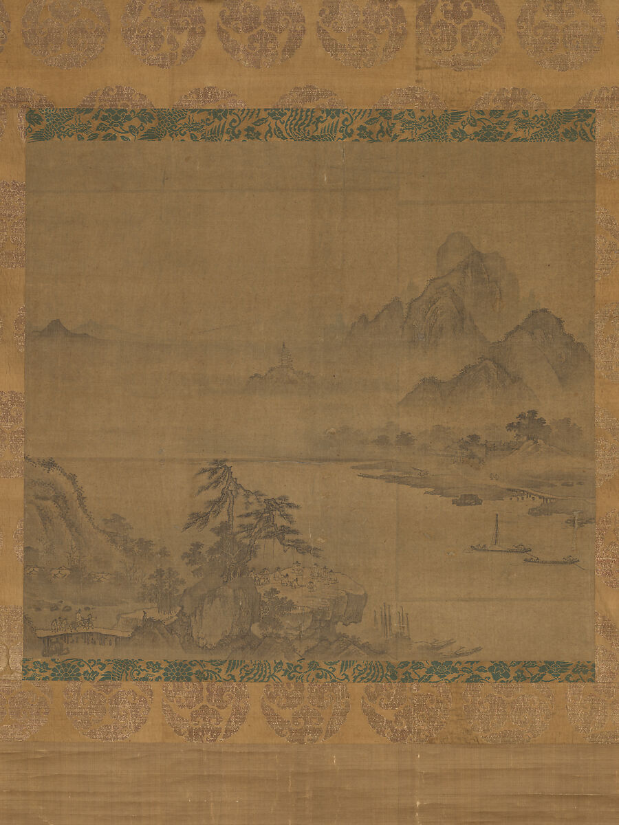 Gathering of Government Officials, Unidentified artist (Korean, 16th century), Hanging scroll; ink on silk, Korea 