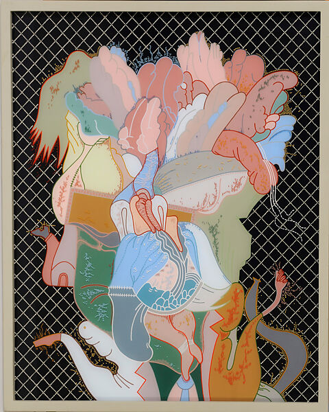 Rose Rock, Barbara Rossi (American, Chicago 1940–2023), Acrylic on Plexiglas in an artist’s frame 
