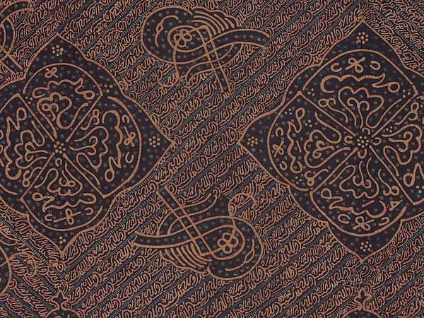 Batik with Talismanic Calligraphic Motifs, Cotton; tulis batik