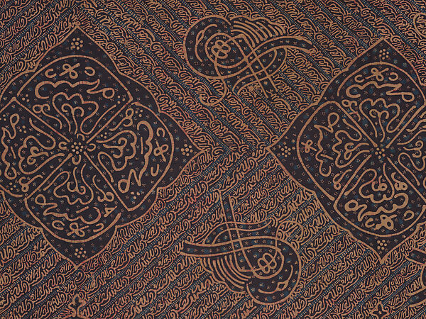 Batik with Talismanic Calligraphic Motifs, Cotton; tulis batik