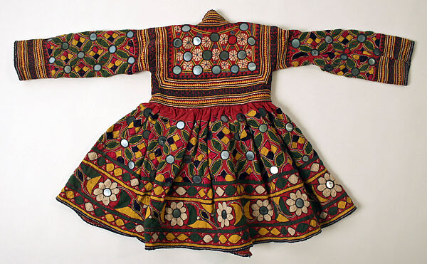 Dress, Cotton, mirrors, India