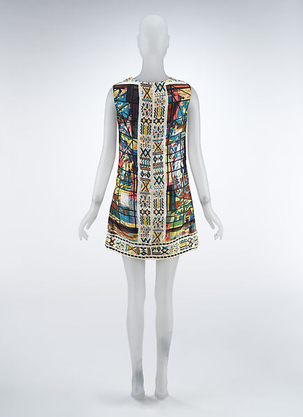 Dress, (textile) Afewerk Tekle (Ethiopian, Ankober 1932–2012 Addis Ababa), silk, metal, probably British