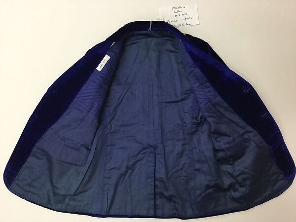 Suit, Silk, metal wrapped thread; embroidered