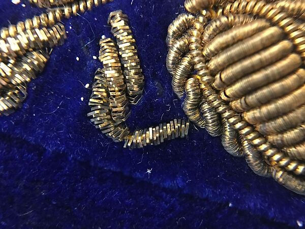 Suit, Silk, metal wrapped thread; embroidered