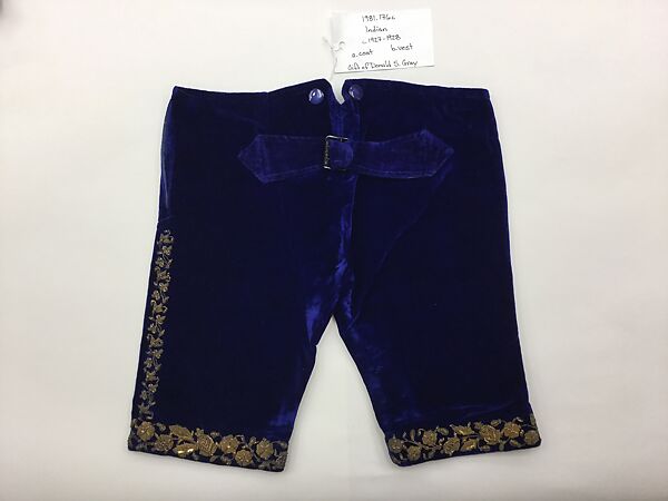 Suit, Silk, metal wrapped thread; embroidered