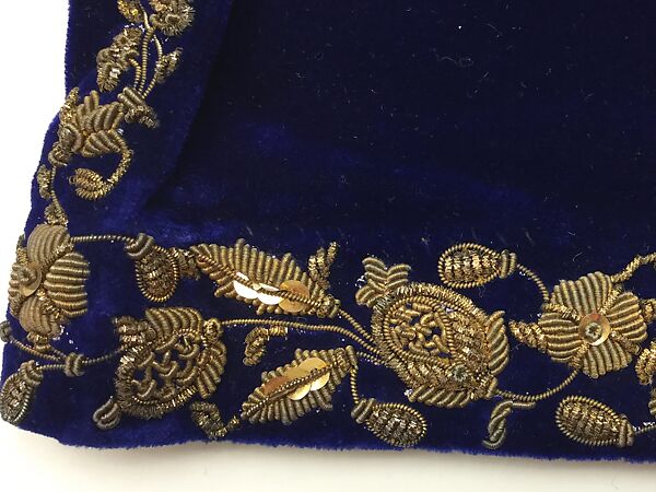 Suit, Silk, metal wrapped thread; embroidered