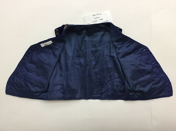 Suit, Silk, metal wrapped thread; embroidered